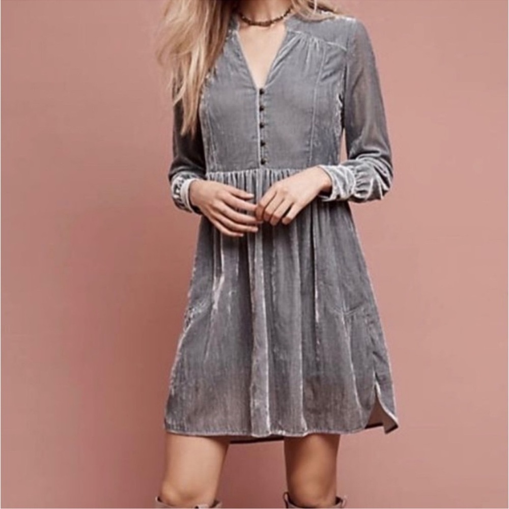 Anthropologie Holding Horses velvet dress